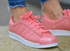 adidas superstar pink metal toe